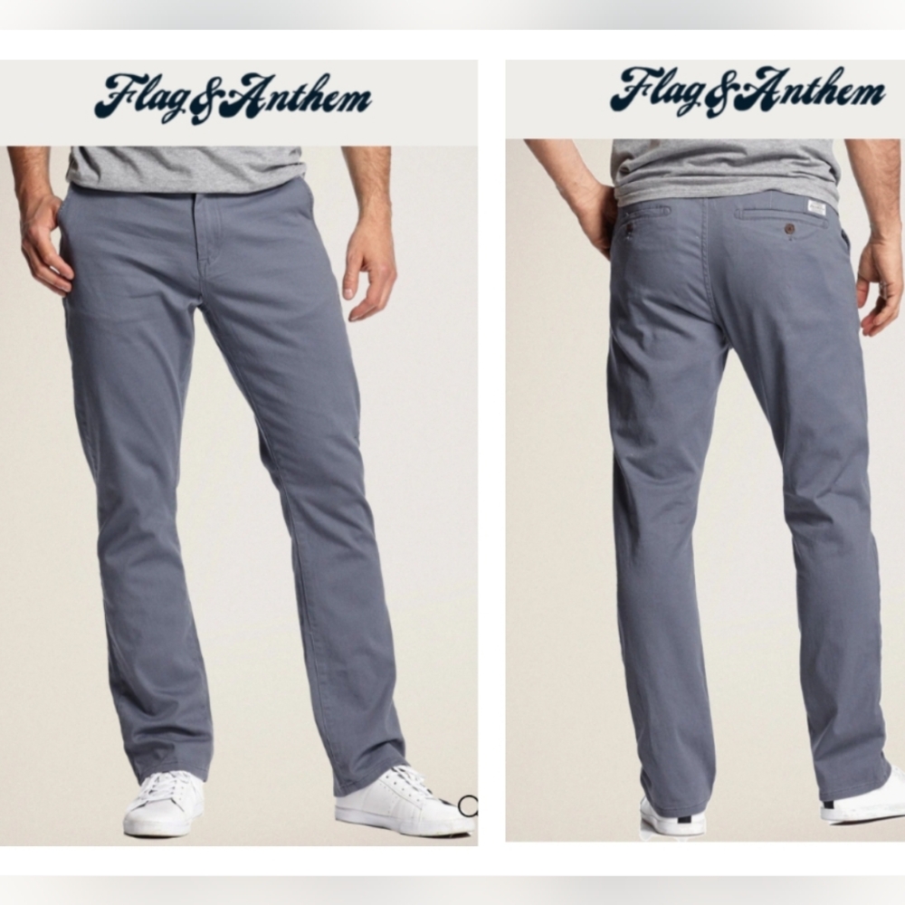 Flag & Anthem Men's Castleton Stretch Chino - Oakland Slim Grey 34/32
